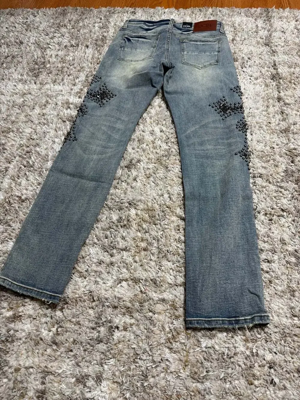 DCBL Men’s Studded Spike Embellished Jeans Size 32 Indigo NWT